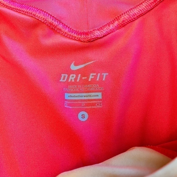 NIKE DRI FIT Ribbed Tank Top Ladies Size Small Excellent Condition Peach Color - Picture 5 of 6
